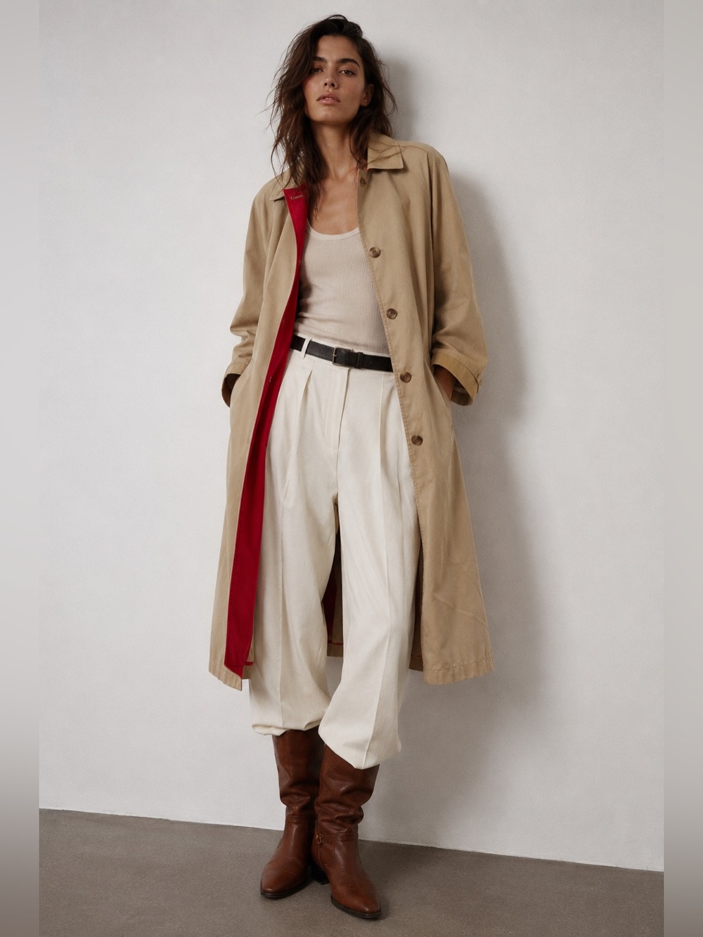 Vintage Belted Trench The Kangaroo Car Coat By Misty Harbor Mariner III